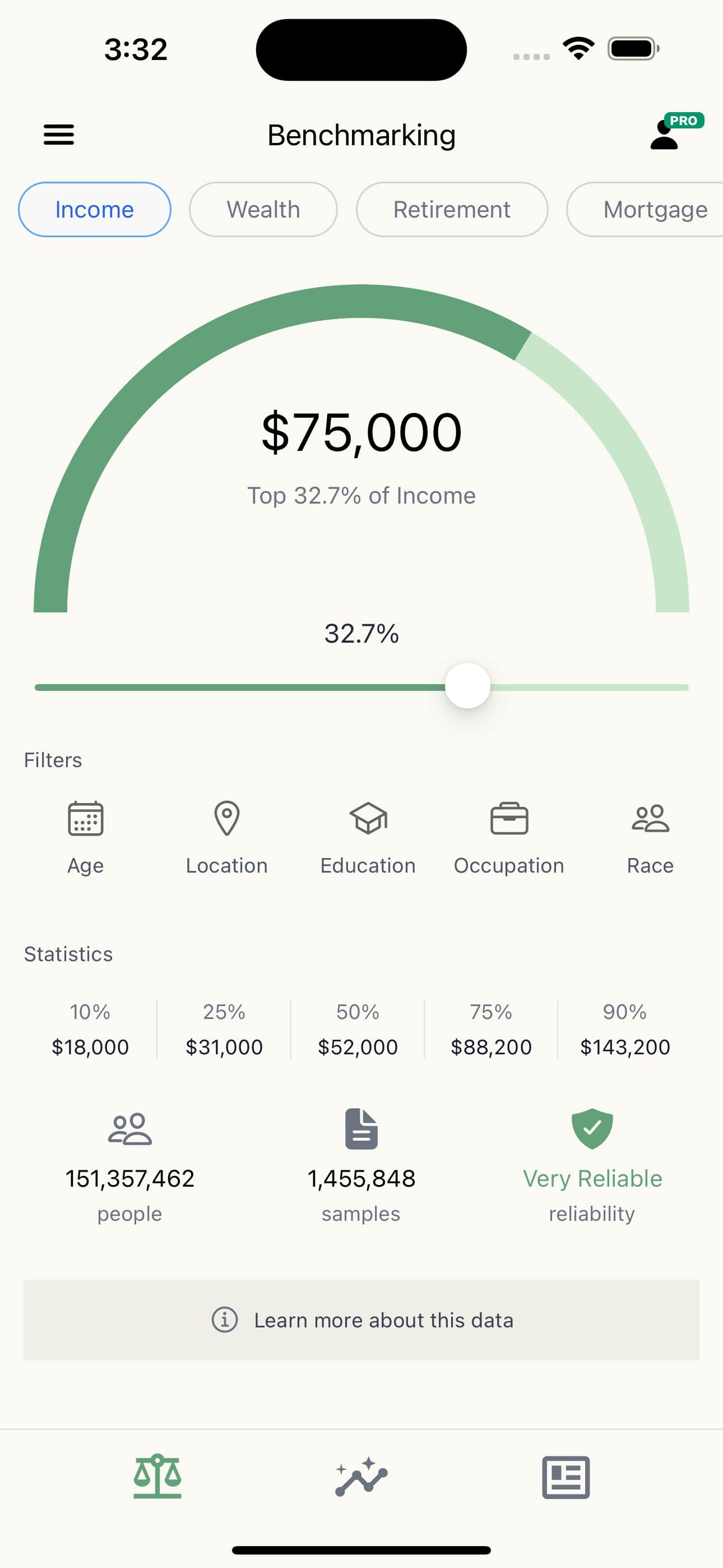 Bench Fi App Main Screen