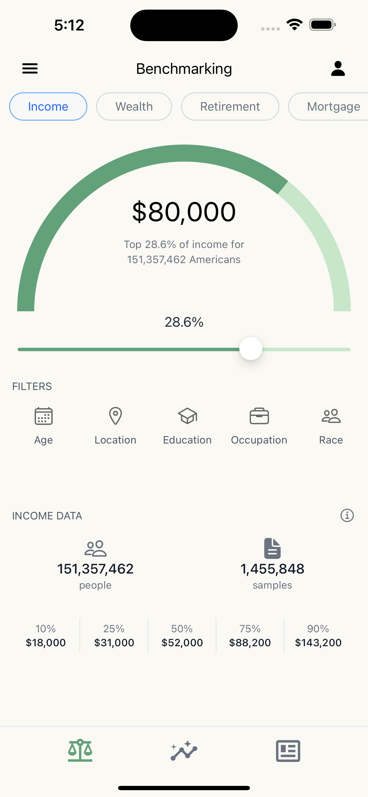 Bench Fi App Main Screen
